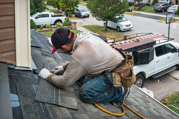 Professional Roof Installation technician working in Bloomsbury, NJ
